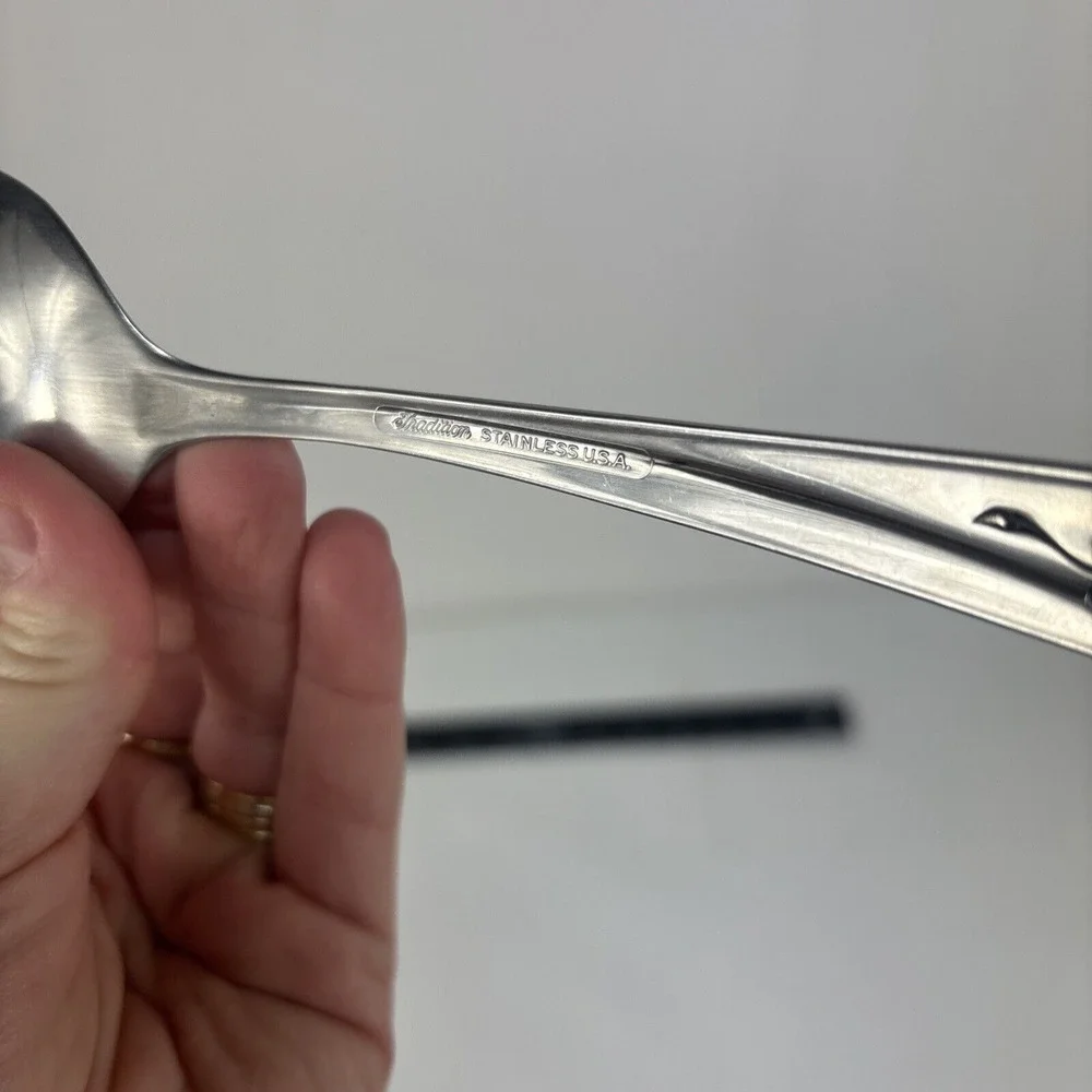 Sears Roebuck Provincial‎ Rose Stainless Tradition Serving Spoon 8 3/8